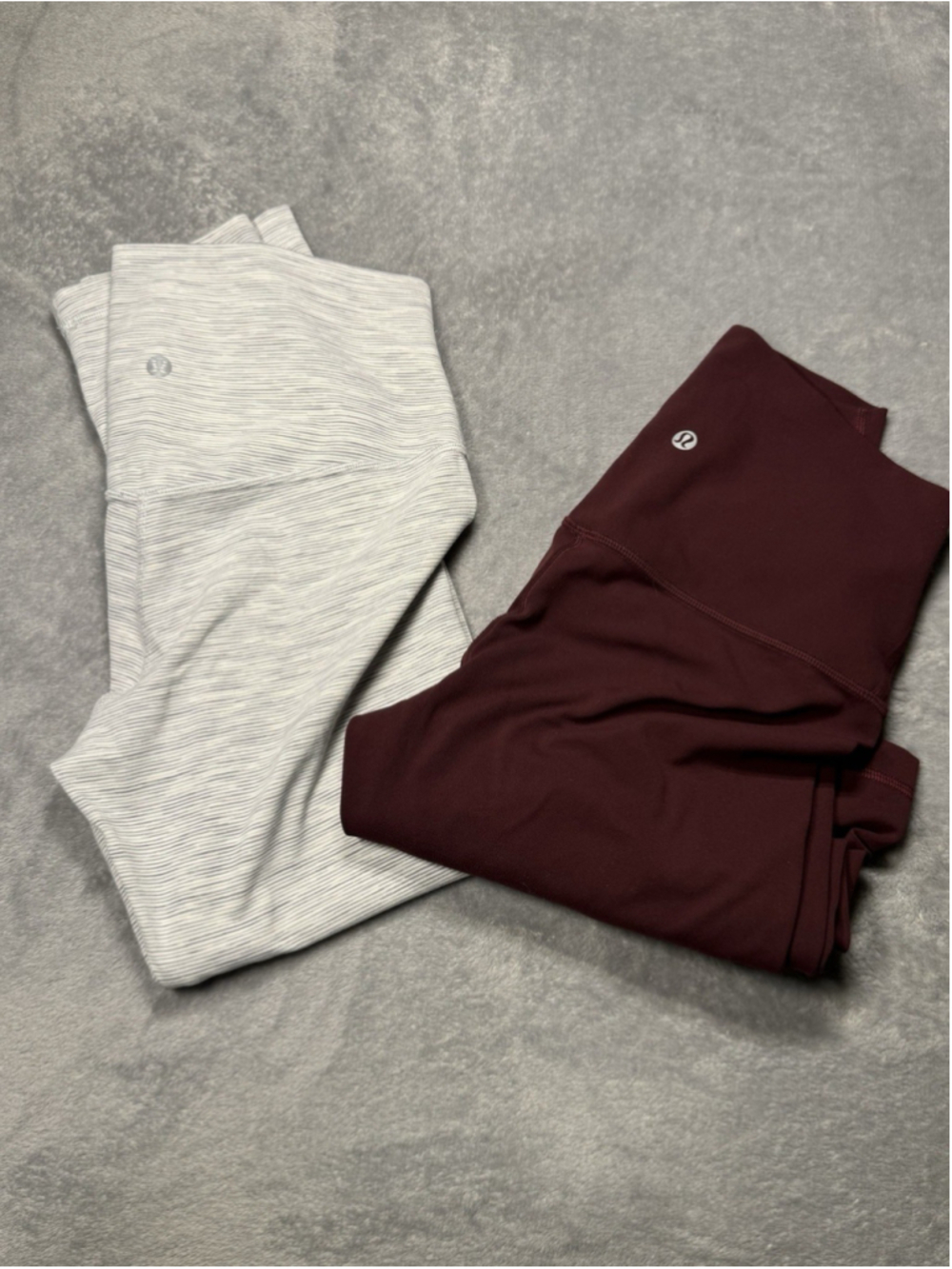 Lululemon Women’s (Lot of 2)Grey And Maroon Leggings Size 6 ￼
